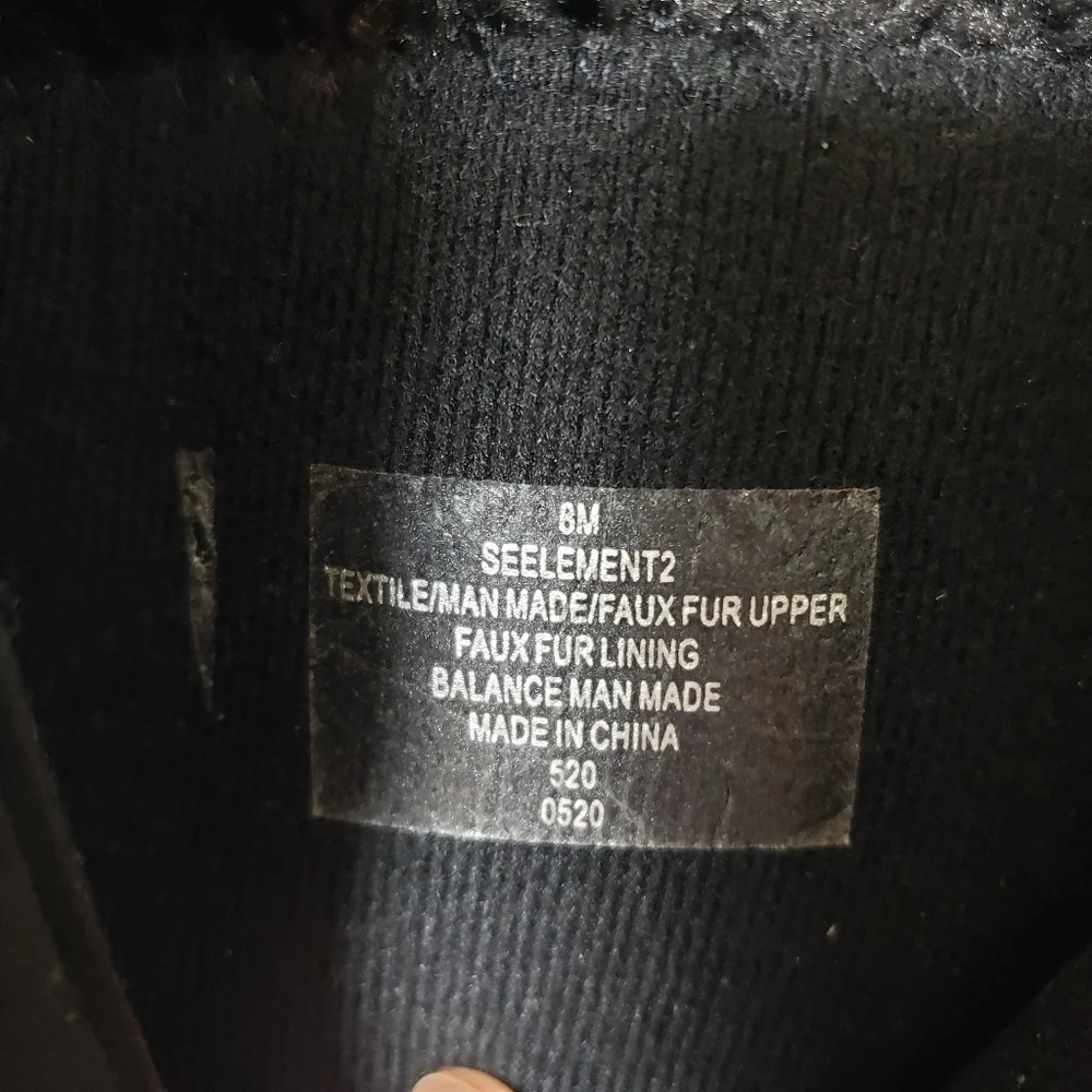 Life Stride Element2 Dark Blue Faux Fur Zip Winter Boots Sz 8M